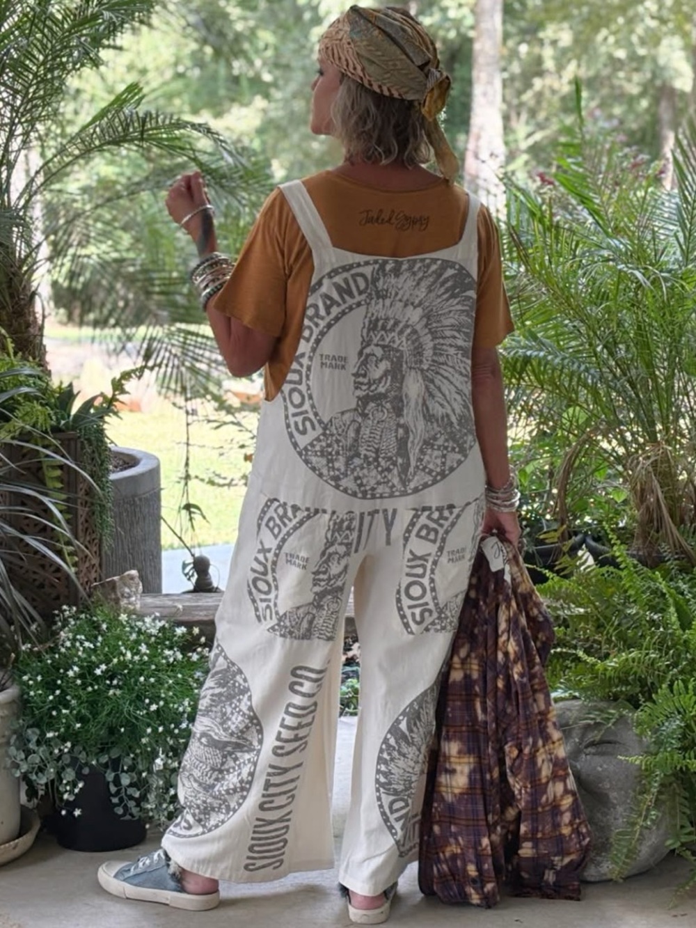 💎NEW Jaded Gypsy Market Fresh Overalls - Sioux City Seed Co. - Picture 3 of 4